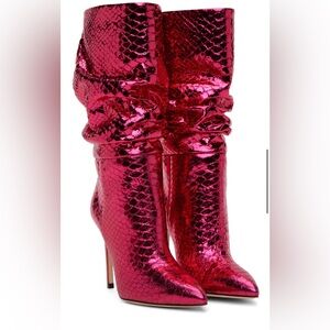 Paris Texas pink Snakeskin Women's Boots 40